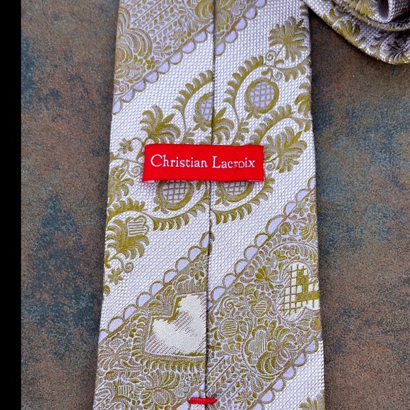 Christian Lacroix 100% Silk Tie Made in Italy - Picture 7 of 10